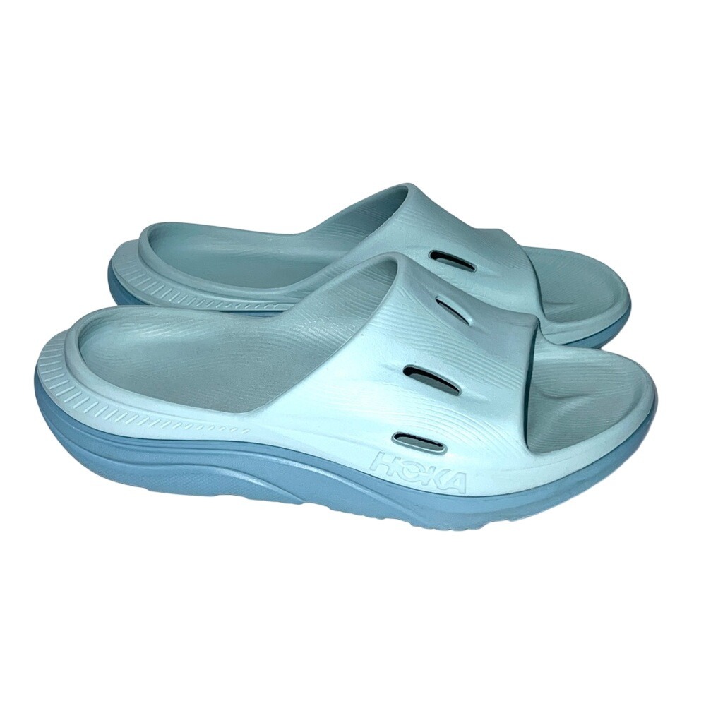 Hoka Men's Size 9, Women's 11 Ora Recovery Comfort Slide Sandal Shoes Cloud Blue